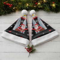 Malaysia Christmas Santa Hat with Santa Claus Petronas Towers Snowflakes and Festive Icons - Wonder Print Shop