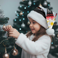 Malaysia Christmas Santa Hat with Santa Claus Petronas Towers Snowflakes and Festive Icons - Wonder Print Shop