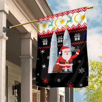 Malaysia Christmas Garden Flag with Santa Claus Petronas Towers Snowflakes and Festive Icons - Wonder Print Shop