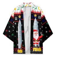 Malaysia Christmas Kimono with Santa Claus Petronas Towers Snowflakes and Festive Icons - Wonder Print Shop