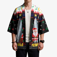 Malaysia Christmas Kimono with Santa Claus Petronas Towers Snowflakes and Festive Icons - Wonder Print Shop