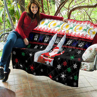 Malaysia Christmas Quilt with Santa Claus Petronas Towers Snowflakes and Festive Icons - Wonder Print Shop
