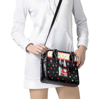Malaysia Christmas Shoulder Handbag with Santa Claus Petronas Towers Snowflakes and Festive Icons - Wonder Print Shop