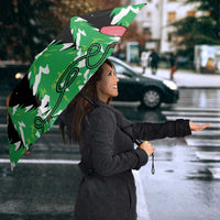 Malaysia Christmas Umbrella with Tiger Santa Hat Snowflakes and Holiday Tree Pattern - Wonder Print Shop