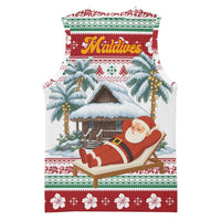 Maldives Christmas Basketball Jersey with Santa Claus Hammock Palm Trees and Tropical - Wonder Print Shop