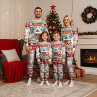 Maldives Christmas Pajama Set with Santa Claus Hammock Palm Trees and Tropical - Wonder Print Shop