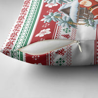 Maldives Christmas Pillow Cover with Santa Claus Hammock Palm Trees and Tropical - Wonder Print Shop