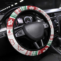 Maldives Christmas Steering Wheel Cover with Santa Claus Hammock Palm Trees and Tropical - Wonder Print Shop