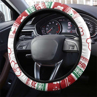 Maldives Christmas Steering Wheel Cover with Santa Claus Hammock Palm Trees and Tropical - Wonder Print Shop