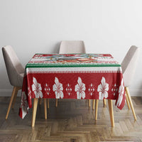 Maldives Christmas Tablecloth with Santa Claus Hammock Palm Trees and Tropical - Wonder Print Shop