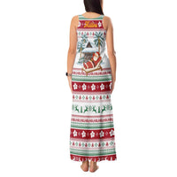 Maldives Christmas Tank Maxi Dress with Santa Claus Hammock Palm Trees and Tropical - Wonder Print Shop