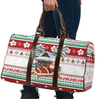 Maldives Christmas Travel Bag with Santa Claus Hammock Palm Trees and Tropical - Wonder Print Shop