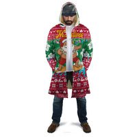 Maldives Christmas Cloak with Surfing Santa Claus Tropical Flowers and Holiday Wave - Wonder Print Shop
