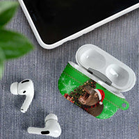 Mali Christmas AirPods Case with Hippo Santa Hat Snowflakes and Holiday Gift - Wonder Print Shop