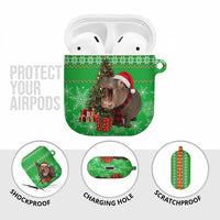 Mali Christmas AirPods Case with Hippo Santa Hat Snowflakes and Holiday Gift - Wonder Print Shop