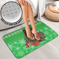 Mali Christmas Bathroom Set with Hippo Santa Hat Snowflakes and Holiday Gift - Wonder Print Shop