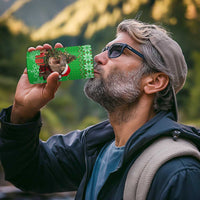 Mali Christmas 4 in 1 Can Cooler Tumbler with Hippo Santa Hat Snowflakes and Holiday Gift - Wonder Print Shop