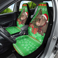 Mali Christmas Car Seat Cover with Hippo Santa Hat Snowflakes and Holiday Gift - Wonder Print Shop