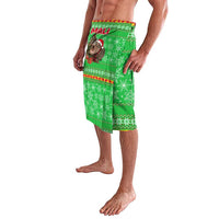 Mali Christmas Lavalava with Hippo Santa Hat Snowflakes and Holiday Gift - Wonder Print Shop