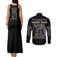 If You Got My Back In The Darkest Hours Couples Matching Tank Maxi Dress and Long Sleeve Button Shirt - Wonder Print Shop