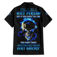 Yes I'm A Nice Person Skull Fire Family Matching Tank Maxi Dress and Hawaiian Shirt - Wonder Print Shop