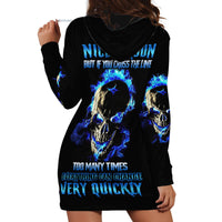 Yes I'm A Nice Person Skull Fire Hoodie Dress - Wonder Print Shop