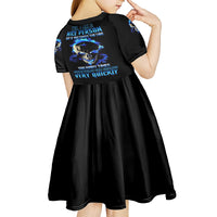 Yes I'm A Nice Person Skull Fire Kid Short Sleeve Dress - Wonder Print Shop