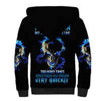 Yes I'm A Nice Person Skull Fire Sherpa Hoodie - Wonder Print Shop