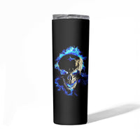 Yes I'm A Nice Person Skull Fire Skinny Tumbler - Wonder Print Shop
