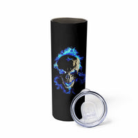 Yes I'm A Nice Person Skull Fire Skinny Tumbler - Wonder Print Shop