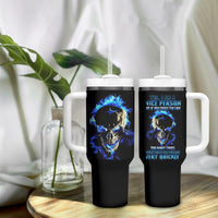 Yes I'm A Nice Person Skull Fire Tumbler With Handle - Wonder Print Shop