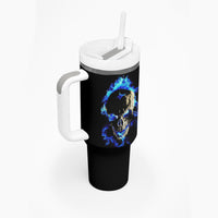 Yes I'm A Nice Person Skull Fire Tumbler With Handle - Wonder Print Shop