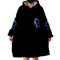 Yes I'm A Nice Person Skull Fire Wearable Blanket Hoodie - Wonder Print Shop