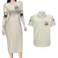 I Am A Sweet Girl Skull Couples Matching Long Sleeve Bodycon Dress and Hawaiian Shirt - Wonder Print Shop