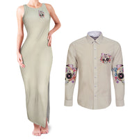 I Am A Sweet Girl Skull Couples Matching Tank Maxi Dress and Long Sleeve Button Shirt - Wonder Print Shop