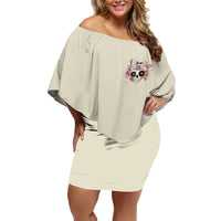 I Am A Sweet Girl Skull Family Matching Off Shoulder Short Dress and Hawaiian Shirt - Wonder Print Shop