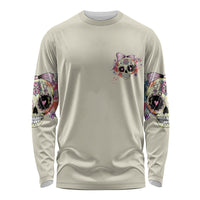 I Am A Sweet Girl Skull Long Sleeve Shirt - Wonder Print Shop