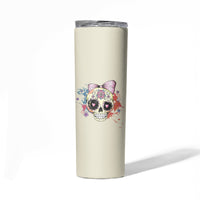 I Am A Sweet Girl Skull Skinny Tumbler - Wonder Print Shop