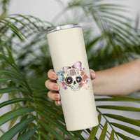 I Am A Sweet Girl Skull Skinny Tumbler - Wonder Print Shop