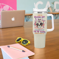 I Am A Sweet Girl Skull Tumbler With Handle - Wonder Print Shop