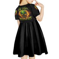 Your Demons Hide Under Your Bed Kid Short Sleeve Dress - Wonder Print Shop