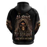 I'm Never Alone Skull Reaper Hoodie - Wonder Print Shop
