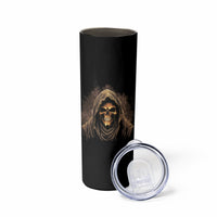 I'm Never Alone Skull Reaper Skinny Tumbler - Wonder Print Shop