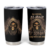 I'm Never Alone Skull Reaper Tumbler Cup - Wonder Print Shop