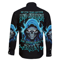 If I'm Too Quiet And Smiling Family Matching Off Shoulder Long Sleeve Dress and Hawaiian Shirt - Wonder Print Shop