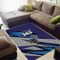 Custom Extreme Motocross Racing Area Rug with Rider Graphic - Wonder Print Shop