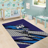 Custom Extreme Motocross Racing Area Rug with Rider Graphic - Wonder Print Shop
