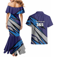 Custom Extreme Motocross Racing Couples Matching Mermaid Dress and Hawaiian Shirt with Rider Graphic - Wonder Print Shop
