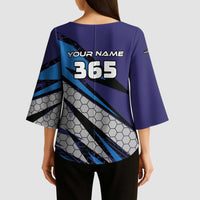 Custom Extreme Motocross Racing Kimono Sleeve Blouse with Rider Graphic - Wonder Print Shop