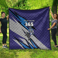 Custom Extreme Motocross Racing Quilt with Rider Graphic - Wonder Print Shop